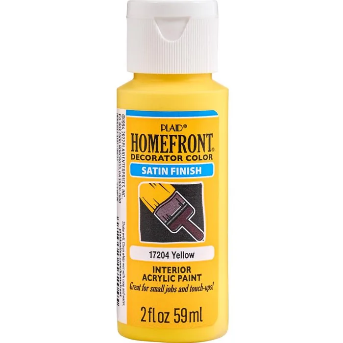 Homefront Satin Yellow Hobby Paint 2 oz (Pack of 3)