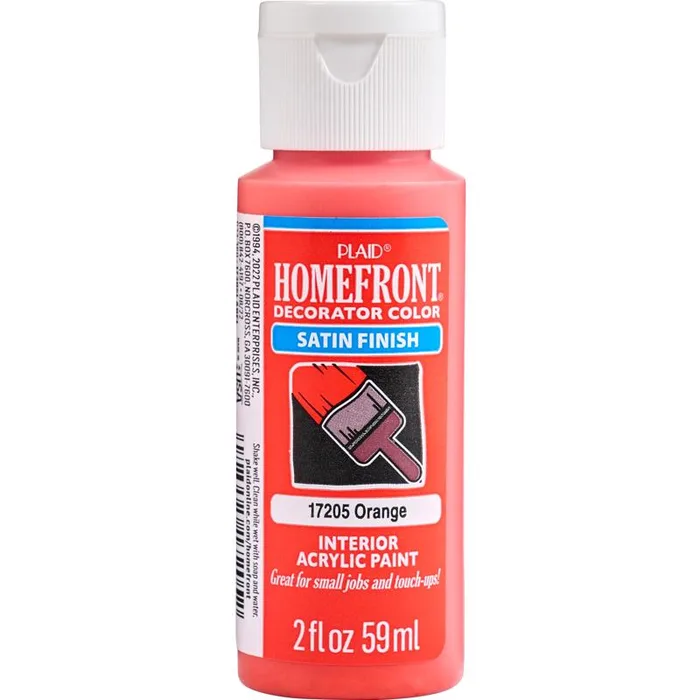 Homefront Satin Orange Hobby Paint 2 oz (Pack of 3)