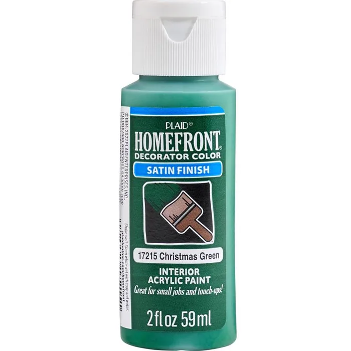 Homefront Satin Christmas Green Hobby Paint 2 oz (Pack of 3)