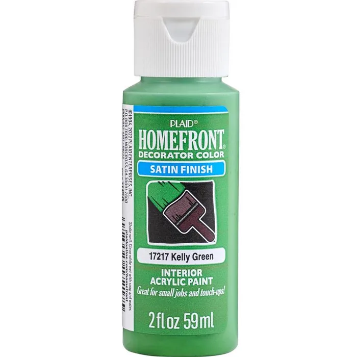 Homefront Satin Kelly Green Hobby Paint 2 oz (Pack of 3)