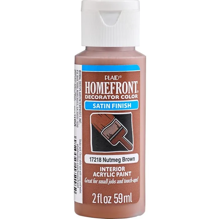 Homefront Satin Nutmeg Brown Hobby Paint 2 oz (Pack of 3)