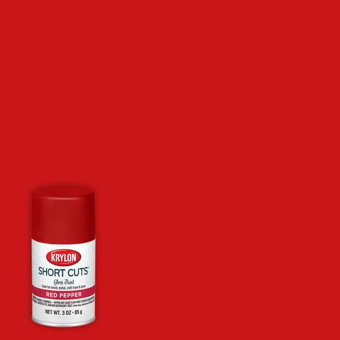 Krylon Short Cuts Gloss Red Pepper Spray Paint 3 oz (Pack of 6)