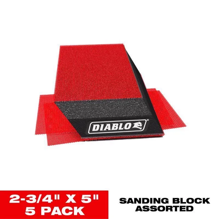 Diablo SandNet 2.75 in. W X 5 in. L Assorted Assorted Grit Sanding Block