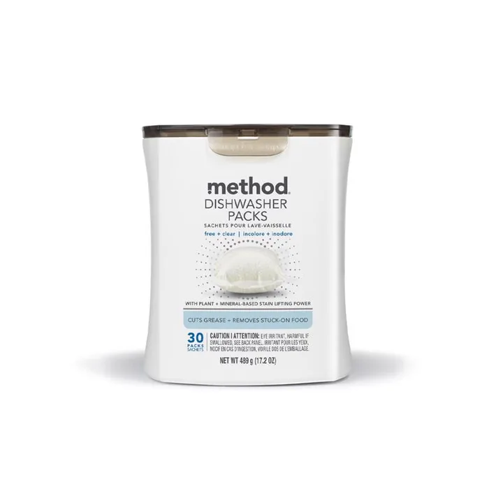 Method Free & Clear Scent Pods Dishwasher Detergent 17.2 oz 30 pk