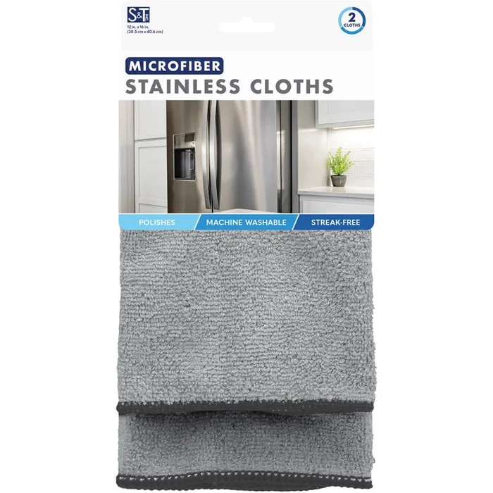 Schroeder & Tremayne Polyamide/Polyester Cleaning Cloth 12 in. W X 16 in. L 2 pk (Pack of 4)
