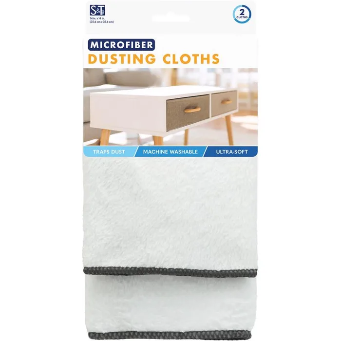 Schroeder & Tremayne Polyamide/Polyester Cleaning Cloth 14 in. W X 14 in. L 2 pk (Pack of 4)
