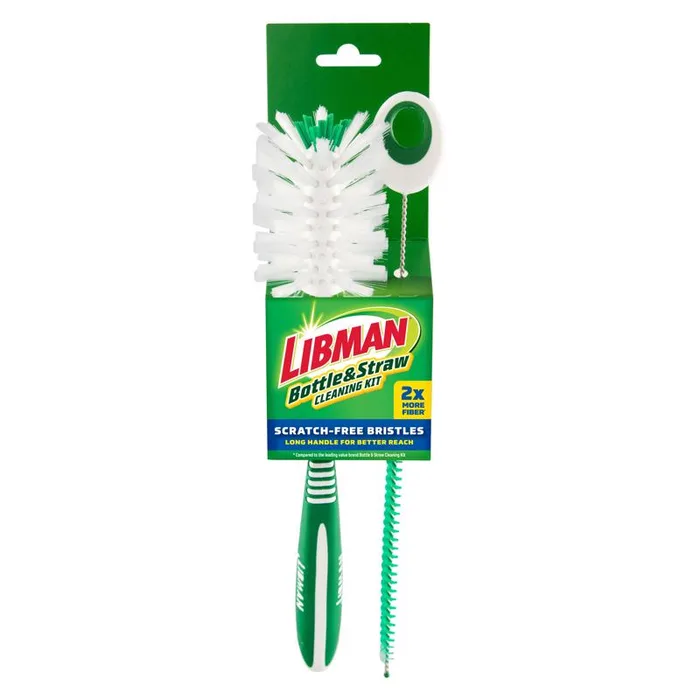 Libman 2.5 in. W Soft Bristle 6 in. Plastic/Rubber Handle Bottle and Straw Brush Set (Pack of 6)