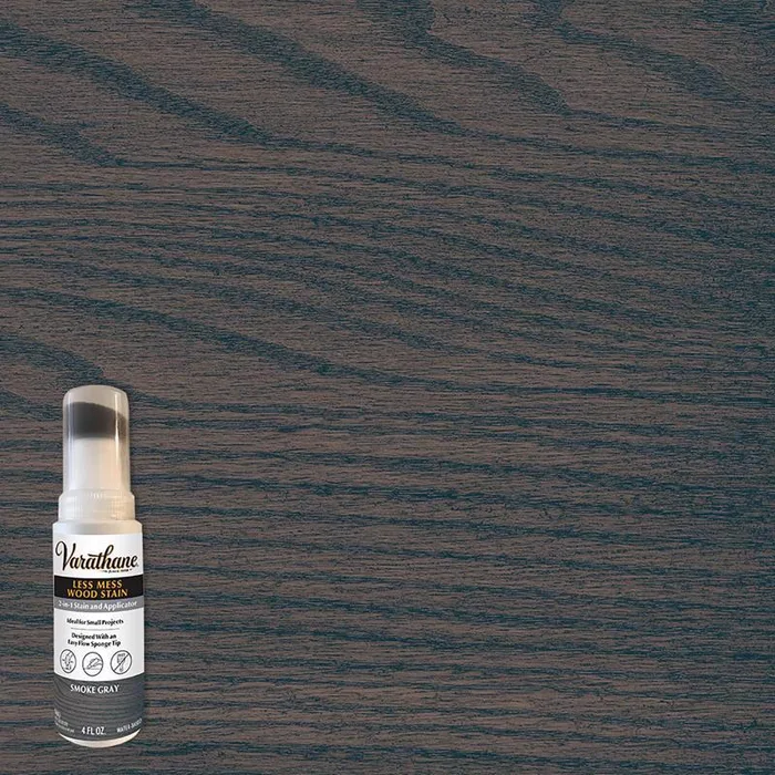 Varathane Less Mess Smoke Gray Water-Based Linseed Oil Emulsion Wood Stain 4 oz (Pack of 4)