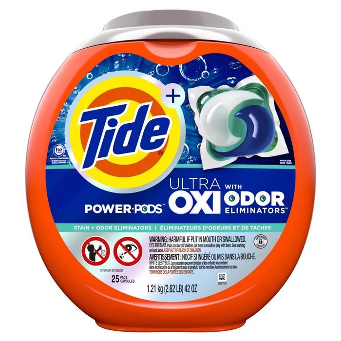 Tide Ultra Oxi Original Scent Laundry Detergent Pod 25 pk (Pack of 4)