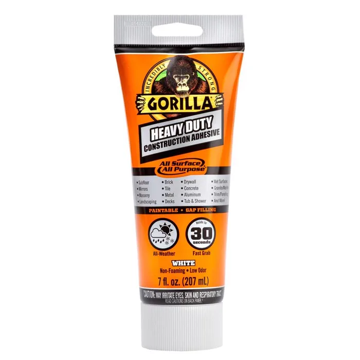 Gorilla All Purpose Construction Adhesive 7 oz (Pack of 6)