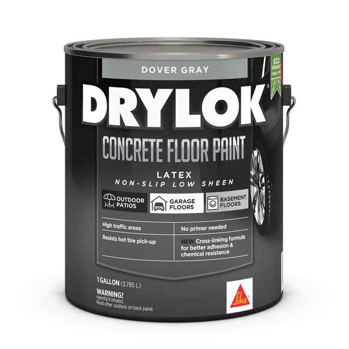 Drylok Flat Dover Gray Latex-Based Latex Concrete Floor Paint 1 gal (Pack of 2)