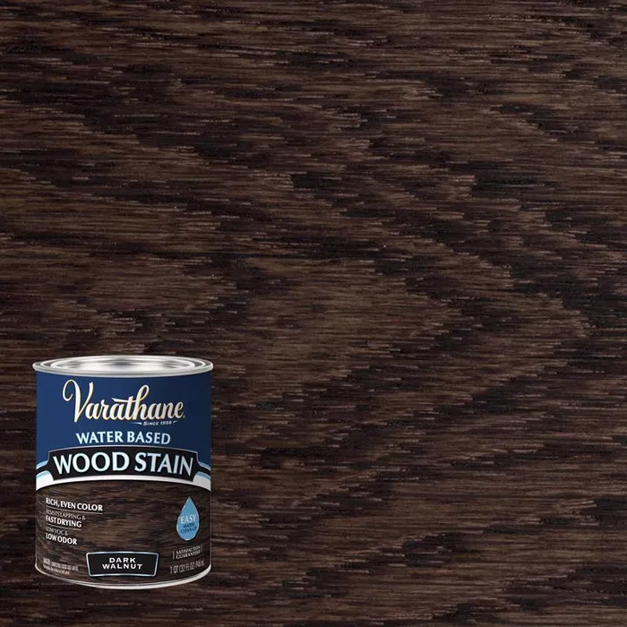 Varathane Semi-Transparent Dark Walnut Water-Based Wood Stain 1 qt (Pack of 2)