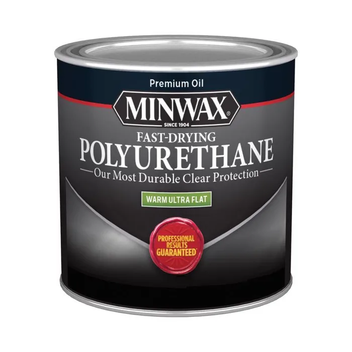Minwax Warm Ultra Flat Clear Oil-Based Fast-Drying Polyurethane 0.5 pt (Pack of 4)