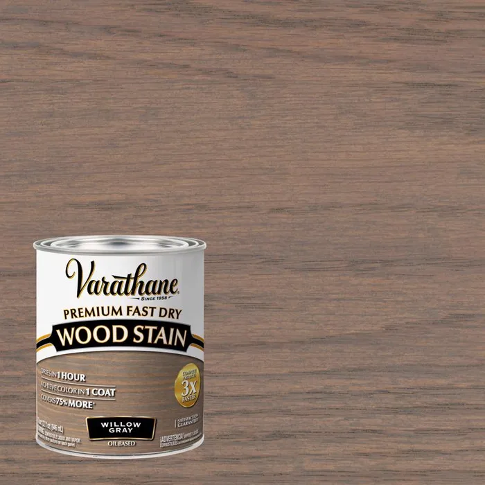Varathane Willow Gray Oil-Based Urethane Modified Alkyd Fast Dry Wood Stain 1 qt (Pack of 2)