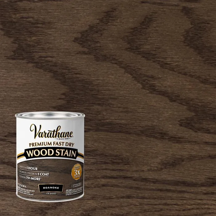 Varathane Roanoke Oil-Based Urethane Modified Alkyd Fast Dry Wood Stain 1 qt (Pack of 2)