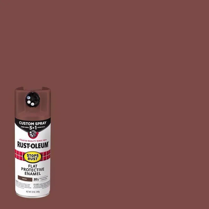 Rust-Oleum Stops Rust Custom Spray 5-in-1 Flat Brown Spray Paint 12 oz (Pack of 6)