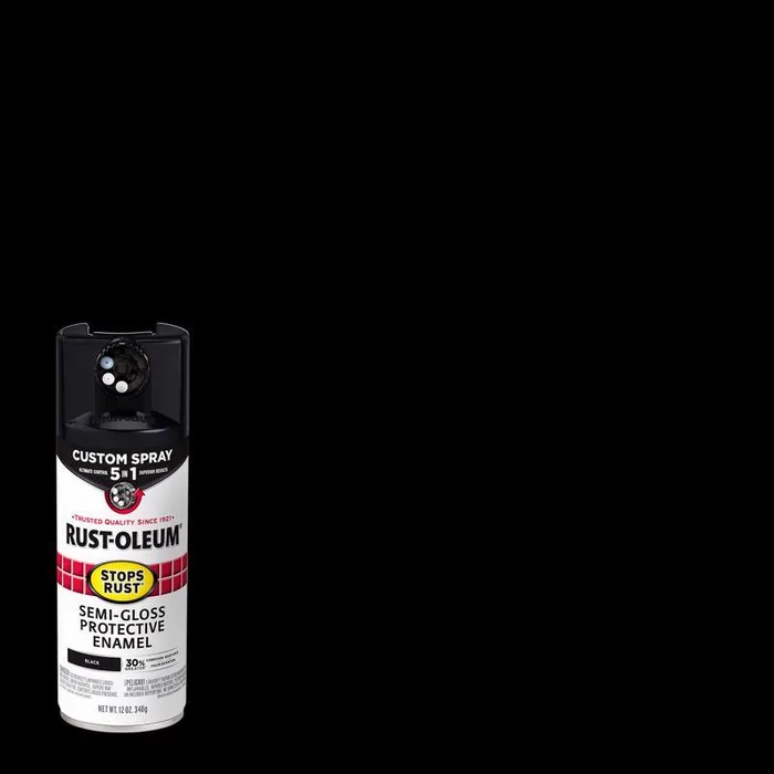 Rust-Oleum Stops Rust Custom Spray 5-in-1 Semi-Gloss Black Spray Paint 12 oz (Pack of 6)