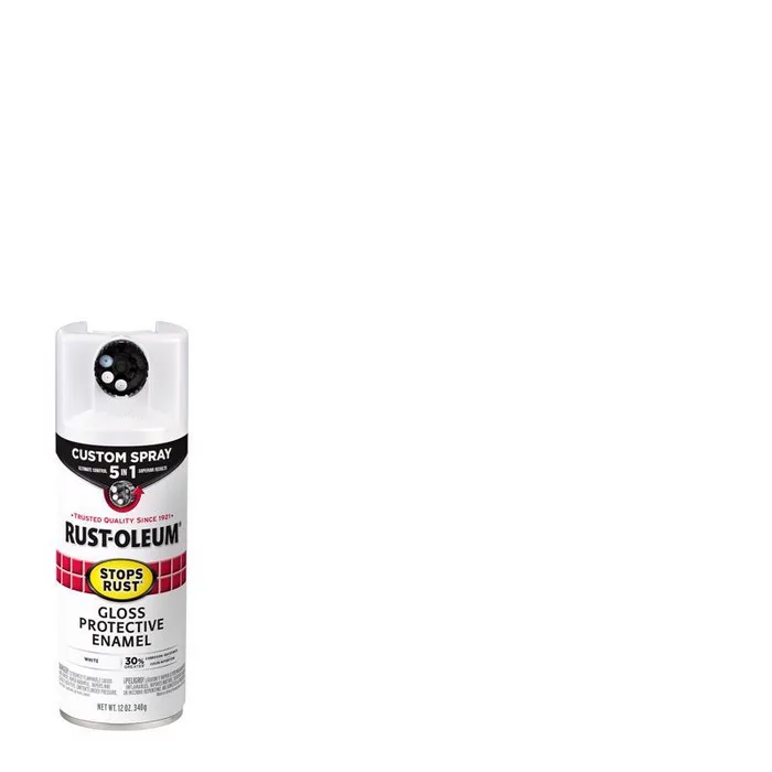 Rust-Oleum Stops Rust Custom Spray 5-in-1 Gloss White Spray Paint 12 oz (Pack of 6)