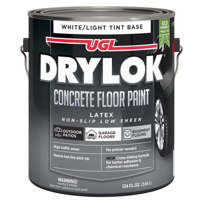 Drylok Flat White Latex-Based Latex Concrete Floor Paint 1 gal (Pack of 2)