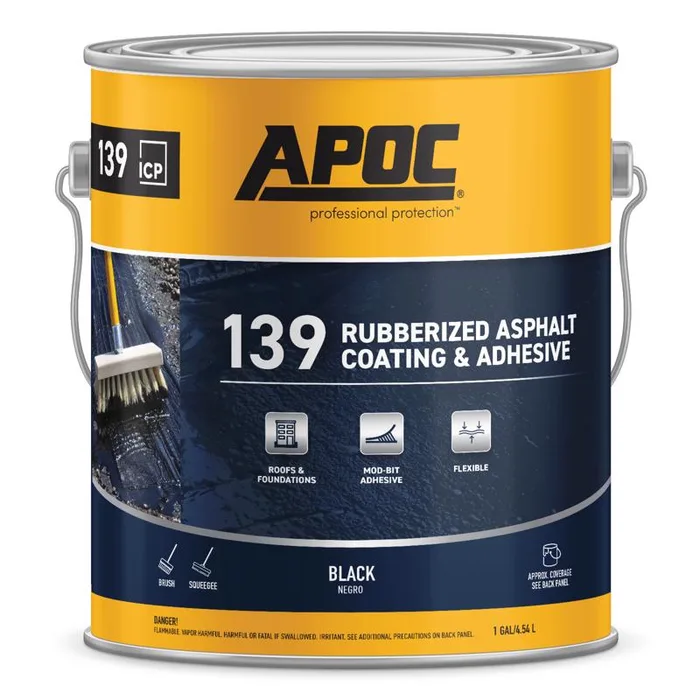 APOC Black Roof And Foundation Coating 1 gal (Pack of 4)