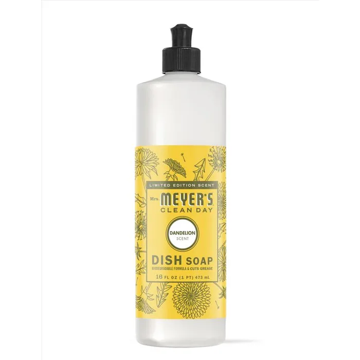 Mrs. Meyer's Clean Day Dandelion Scent Liquid Dish Soap 16 oz 1 pk (Pack of 6)