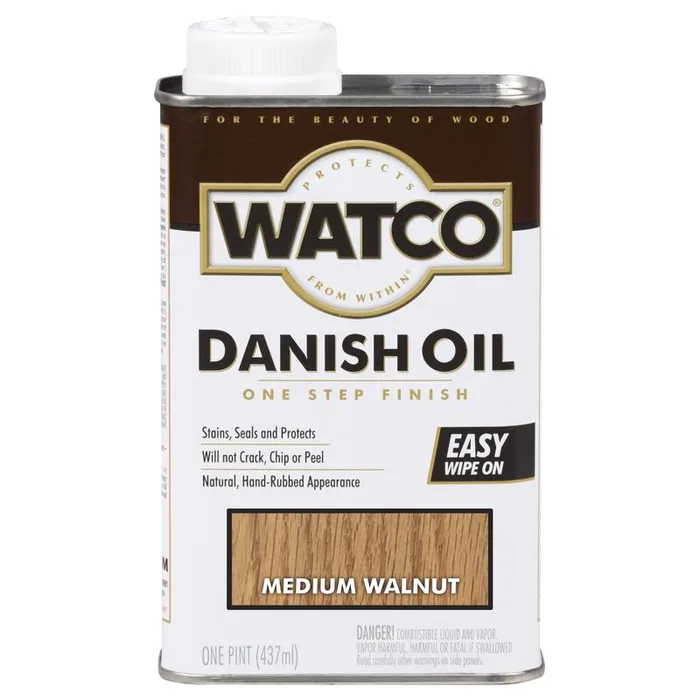 WATCO Transparent Medium Walnut Oil-Based Danish Oil 1 pt (Pack of 6)