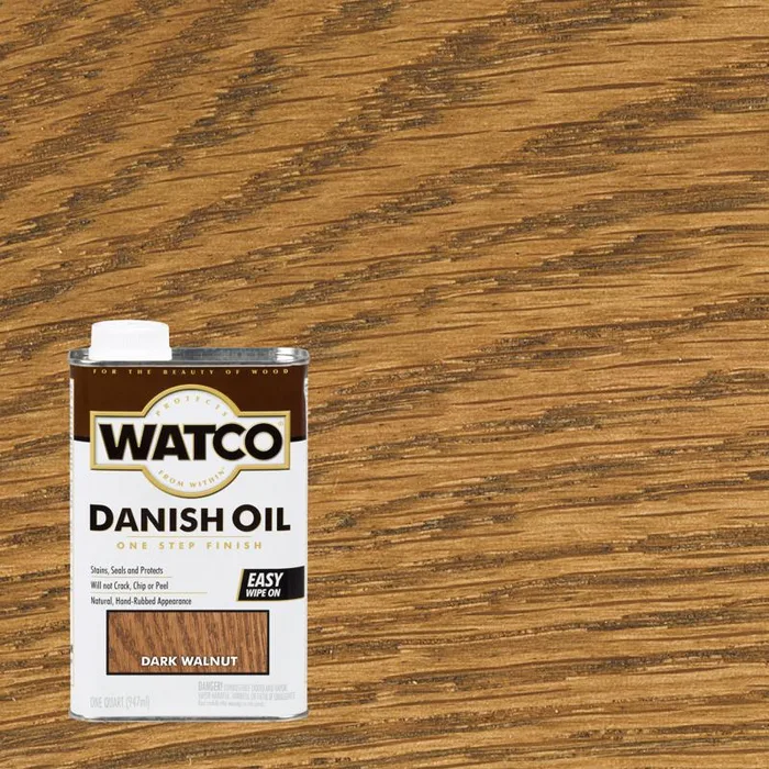 WATCO Transparent Dark Walnut Oil-Based Danish Oil 1 qt (Pack of 4)