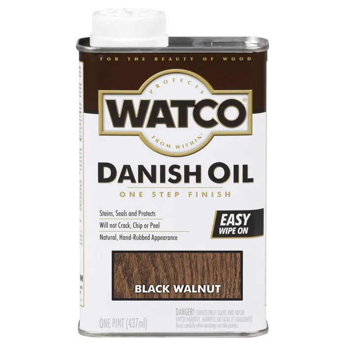 WATCO Transparent Black Walnut Oil-Based Danish Oil 1 pt (Pack of 6)