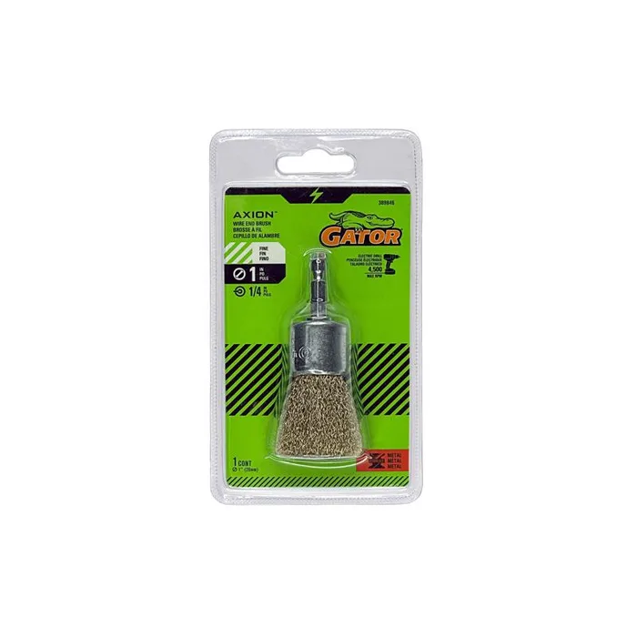 Gator 1 in. Fine Crimped End Brush Brass Coated Steel 4500 rpm 1 pc