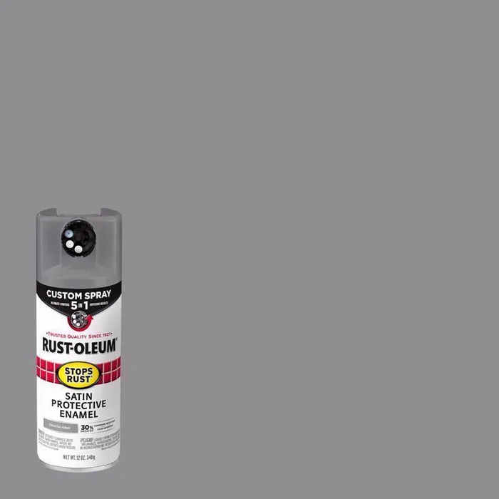 Rust-Oleum Stops Rust Custom Spray 5-in-1 Indoor and Outdoor Satin Gray Oil-Based Oil Modified Alkyd (Pack of 6)