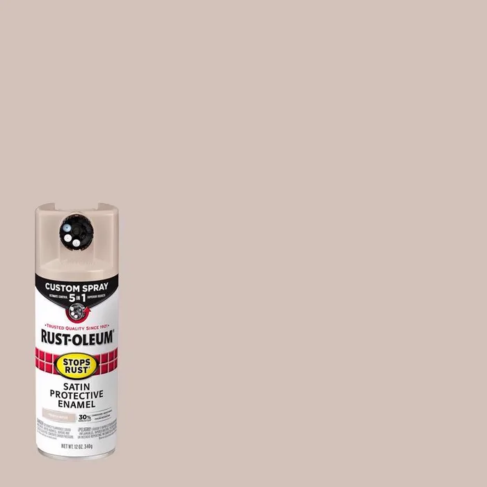 Rust-Oleum Stops Rust 5-in-1 Indoor and Outdoor Satin Beige Oil-Based Oil Modified Alkyd Protective (Pack of 6)