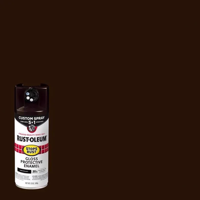 Rust-Oleum Stops Rust 5-in-1 Indoor and Outdoor Gloss Dark Walnut Oil-Based Oil Modified Alkyd Prote (Pack of 6)