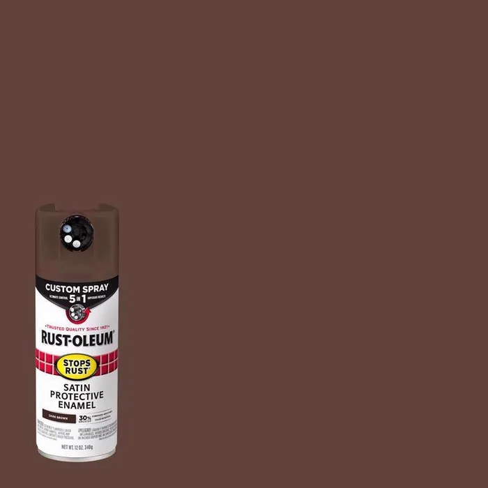 Rust-Oleum Stops Rust Indoor and Outdoor Satin Dark Brown Oil Modified Alkyd Spray Paint 12 oz (Pack of 6)