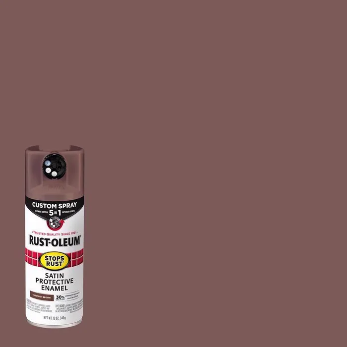 Rust-Oleum Stops Rust Indoor and Outdoor Satin Chestnut Brown Oil Modified Alkyd Spray Paint 12 oz (Pack of 6)