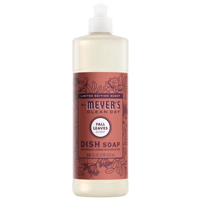 Mrs. Meyer's Clean Day Fall Leaves Scent Liquid Dish Soap 16 oz 1 pk (Pack of 6)