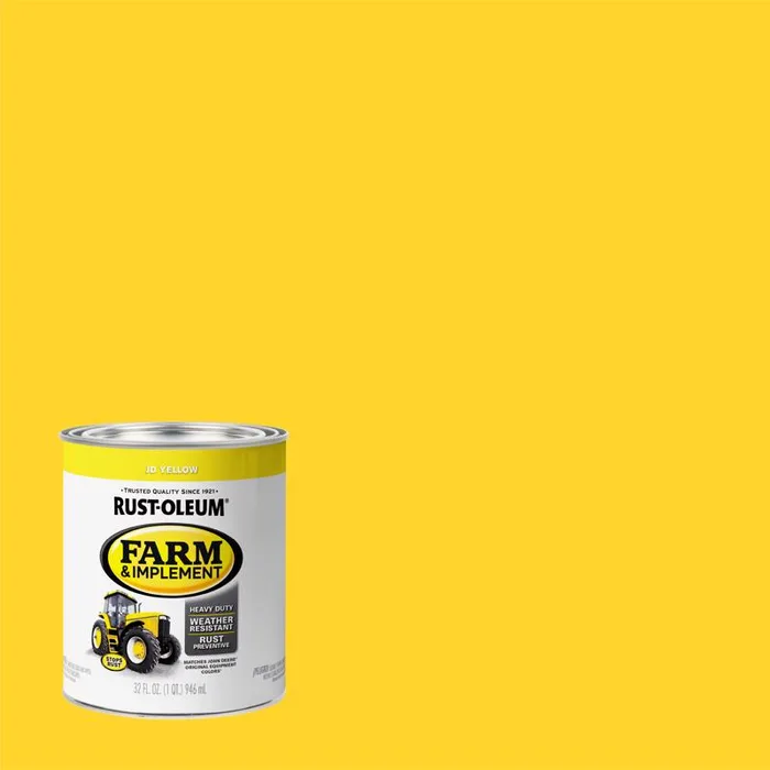 Rust-Oleum Indoor and Outdoor Gloss John Deere Yellow Oil-Based Oil Modified Alkyd Farm & Implement (Pack of 2)
