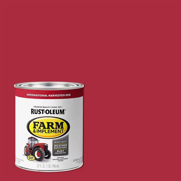 Rust-Oleum Indoor and Outdoor Gloss International Harvester Red Oil-Based Oil Modified Alkyd Farm & (Pack of 2)