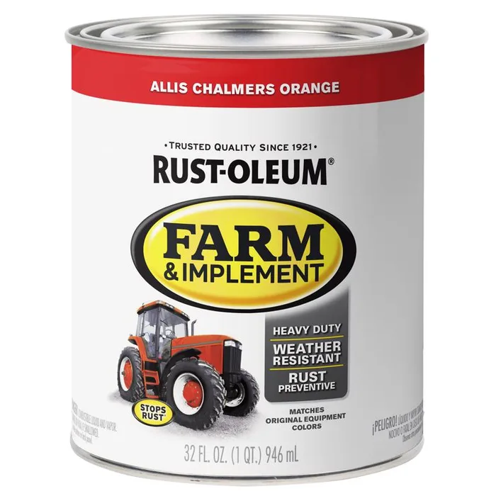 Rust-Oleum Indoor and Outdoor Gloss Allis Chalmers Orange Oil-Based Oil Modified Alkyd Farm & Implem (Pack of 2)
