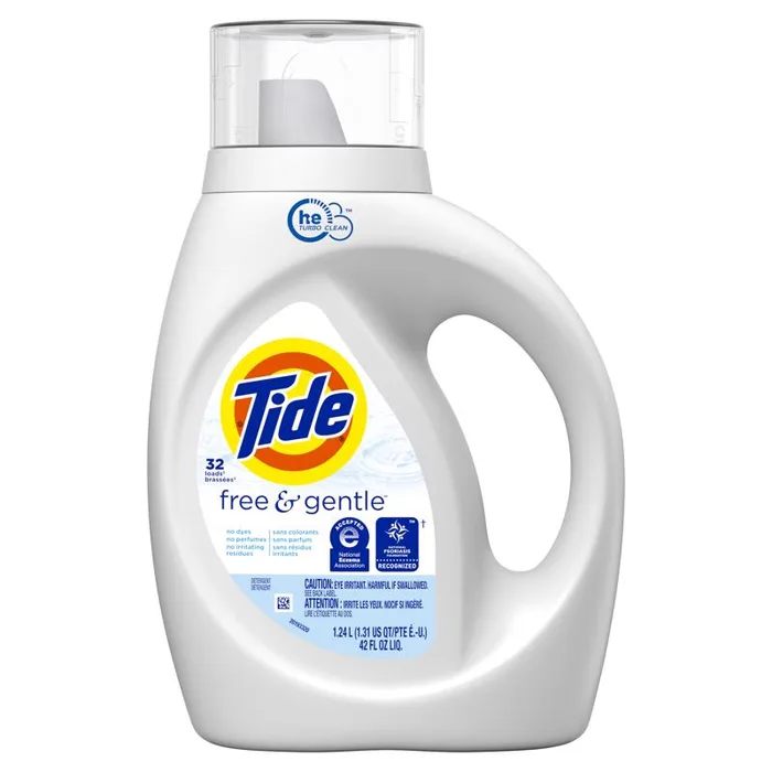 Tide HE Free & Gentle No Scent Detergent Liquid 42 fl. oz. 1 pk (Pack of 6)