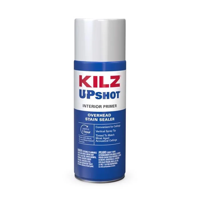 KILZ Up Shot White Flat Oil-Based Aerosol Primer/Sealer 10 oz (Pack of 12)