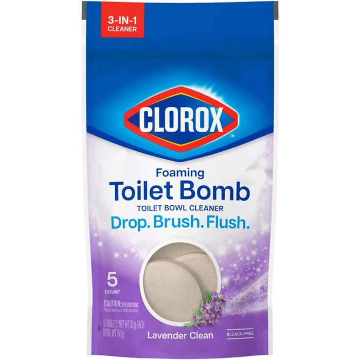 Clorox Foaming Lavender Scent Toilet Bowl Cleaner 5.3 oz Tablet (Pack of 6)