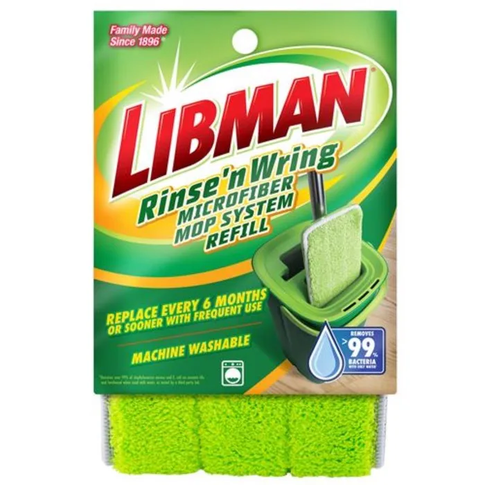 Libman Rinse N' Wring 13 in. Flat Microfiber Mop Refill 1 pk (Pack of 6)
