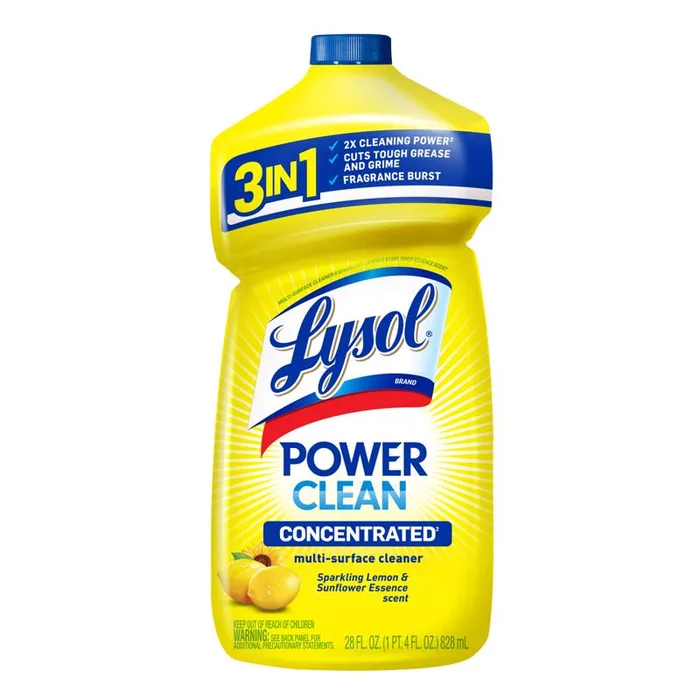 Lysol Sparkling Lemon & Sunflower Essence Scent Concentrated Multi-Surface Cleaner Liquid 28 oz (Pack of 9)