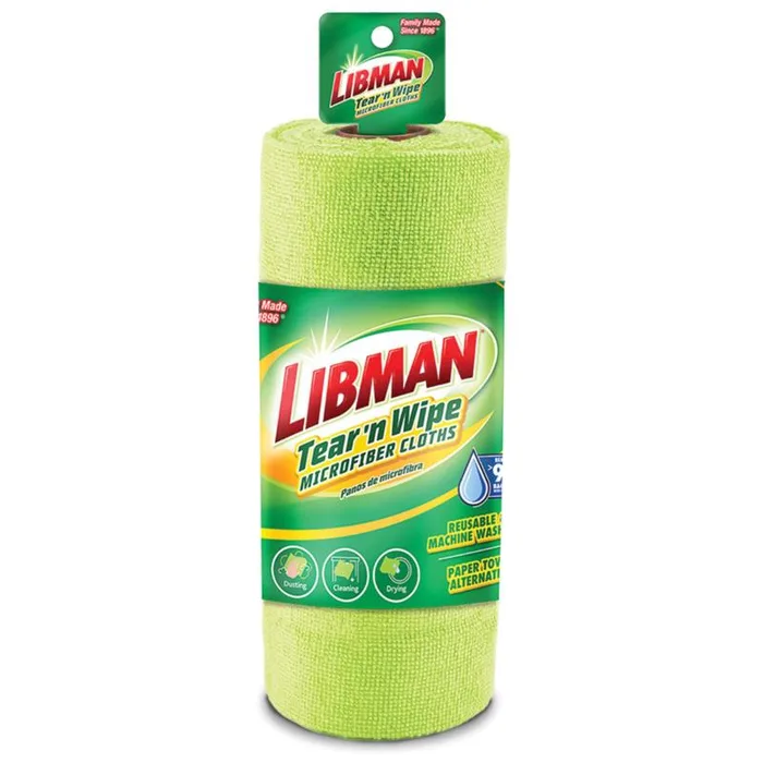 Libman Tear 'N Wipe Microfiber Wiping Cloth 9.4 in. W X 12 in. L 1 pk (Pack of 4)