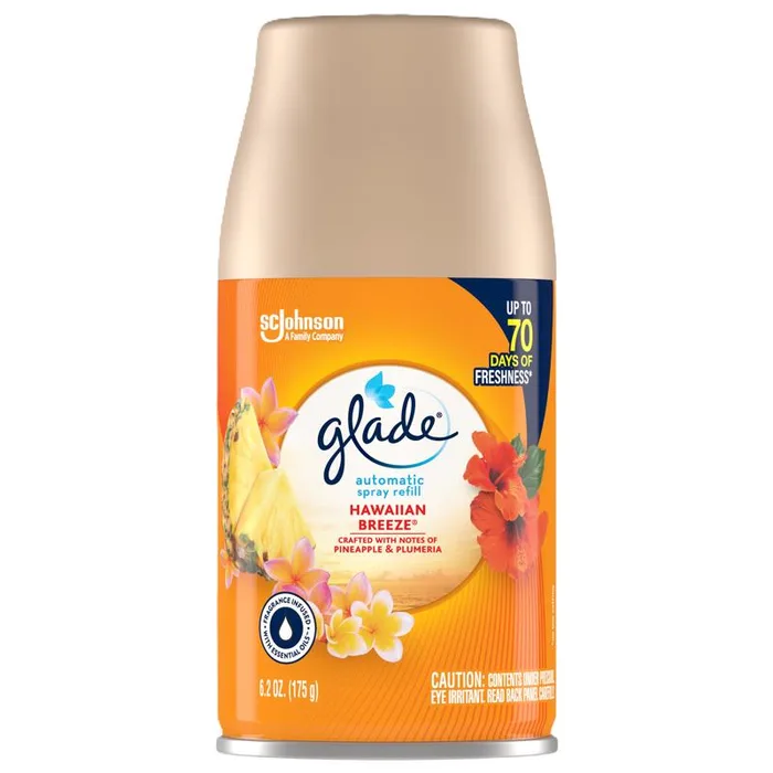 Glade Hawaiian Breeze Scent Air Freshener Refill 6.2 oz Aerosol 1 pk (Pack of 6)