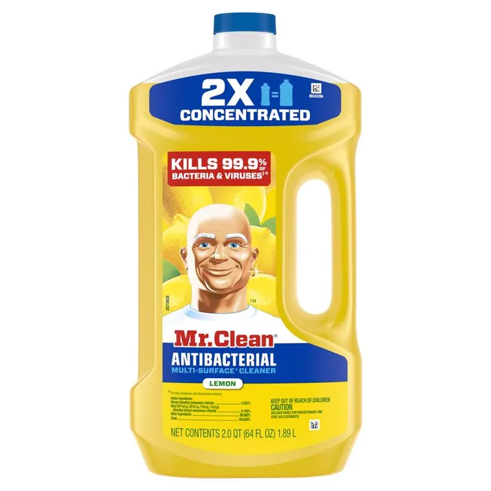 Mr. Clean Lemon Scent Concentrated Multi-Surface Cleaner Liquid 64 oz (Pack of 4)