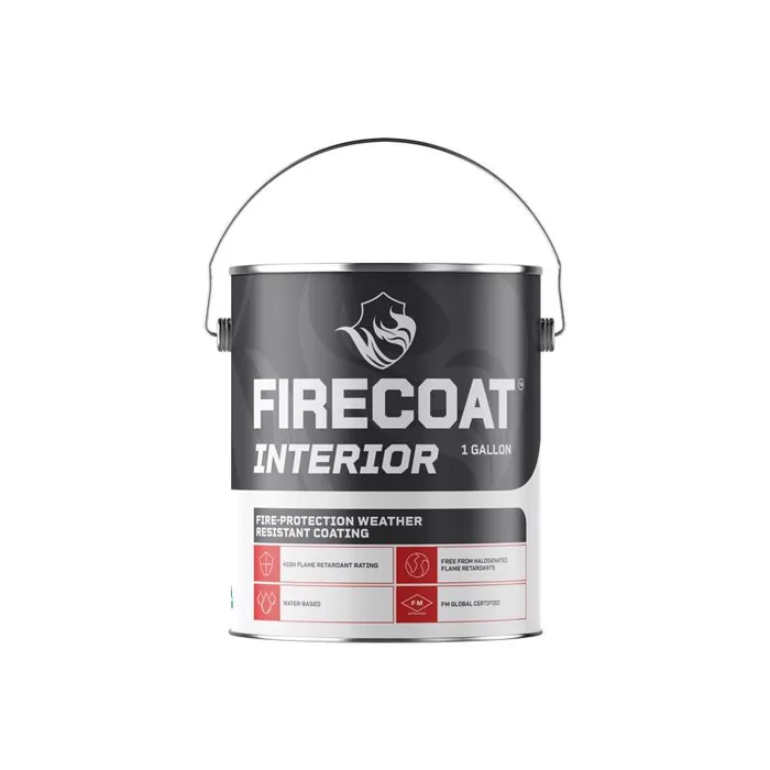 Firecoat White Flat Water-Based Acrylic Fire Retardant Paint 1 gal (Pack of 4)