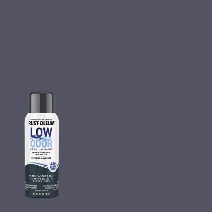 Rust-Oleum Low Odor Gloss Anchor Gray Spray Paint 11 oz