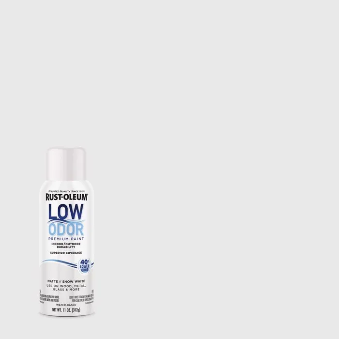 Rust-Oleum Low Odor Matte Snow White Spray Paint 11 oz