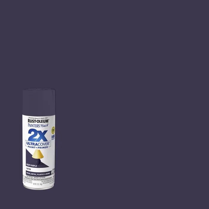 Rust-Oleum Painter's Touch Satin Deep Purple Paint+Primer Spray Paint 12 oz